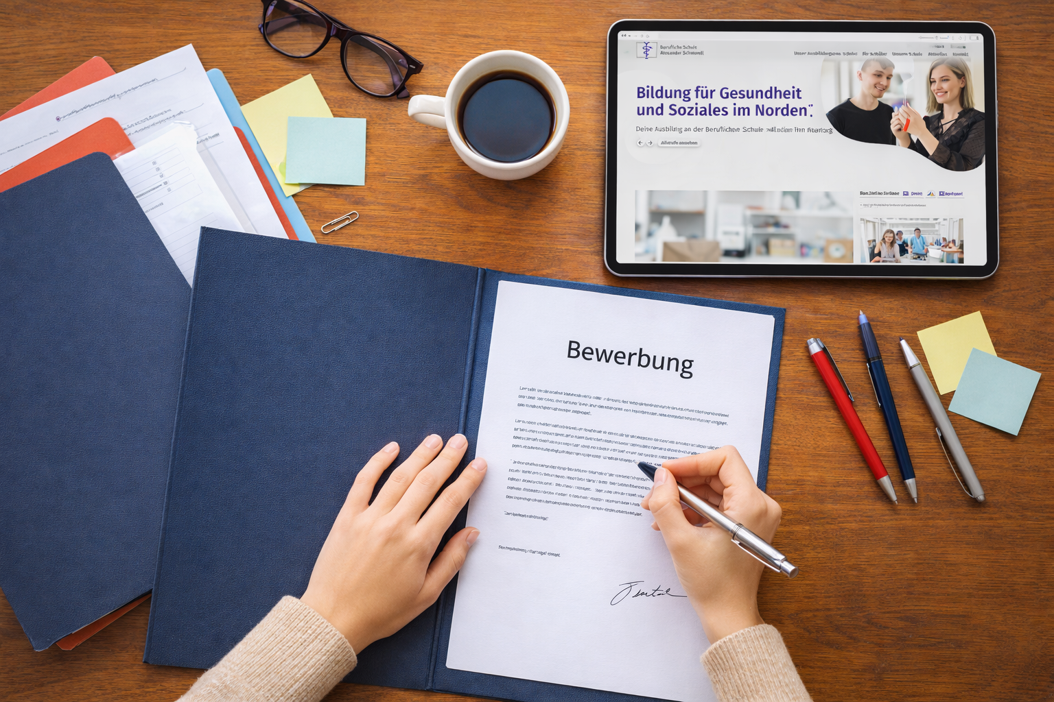 Bewerbungszeit – Bewerbung wird vorbereitet